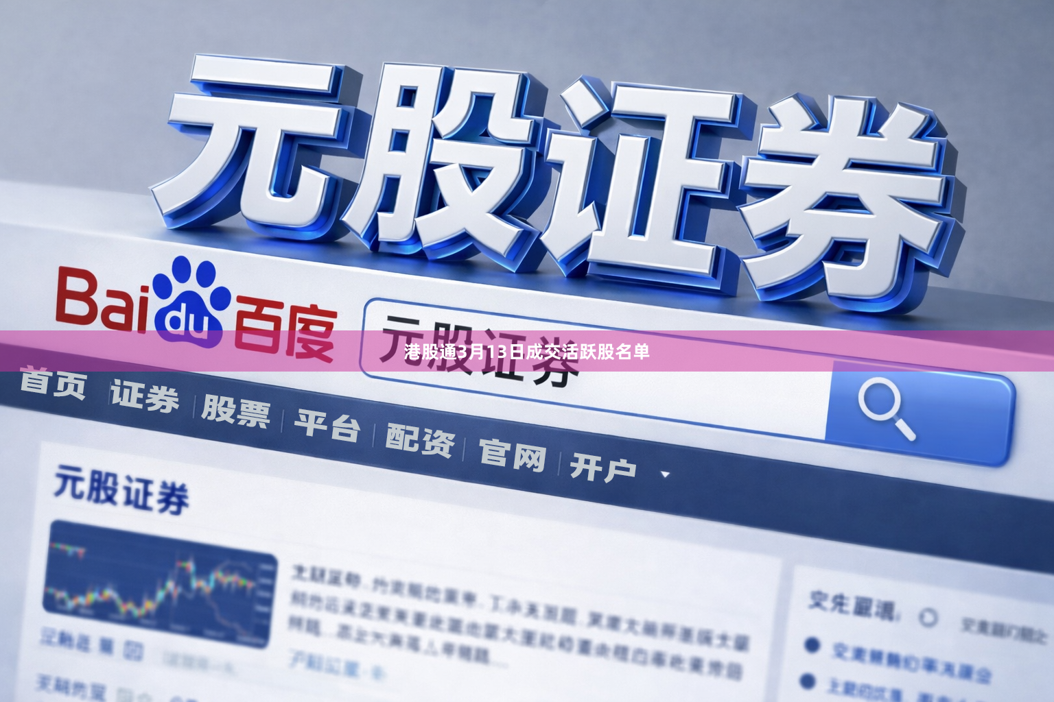 港股通3月13日成交活跃股名单